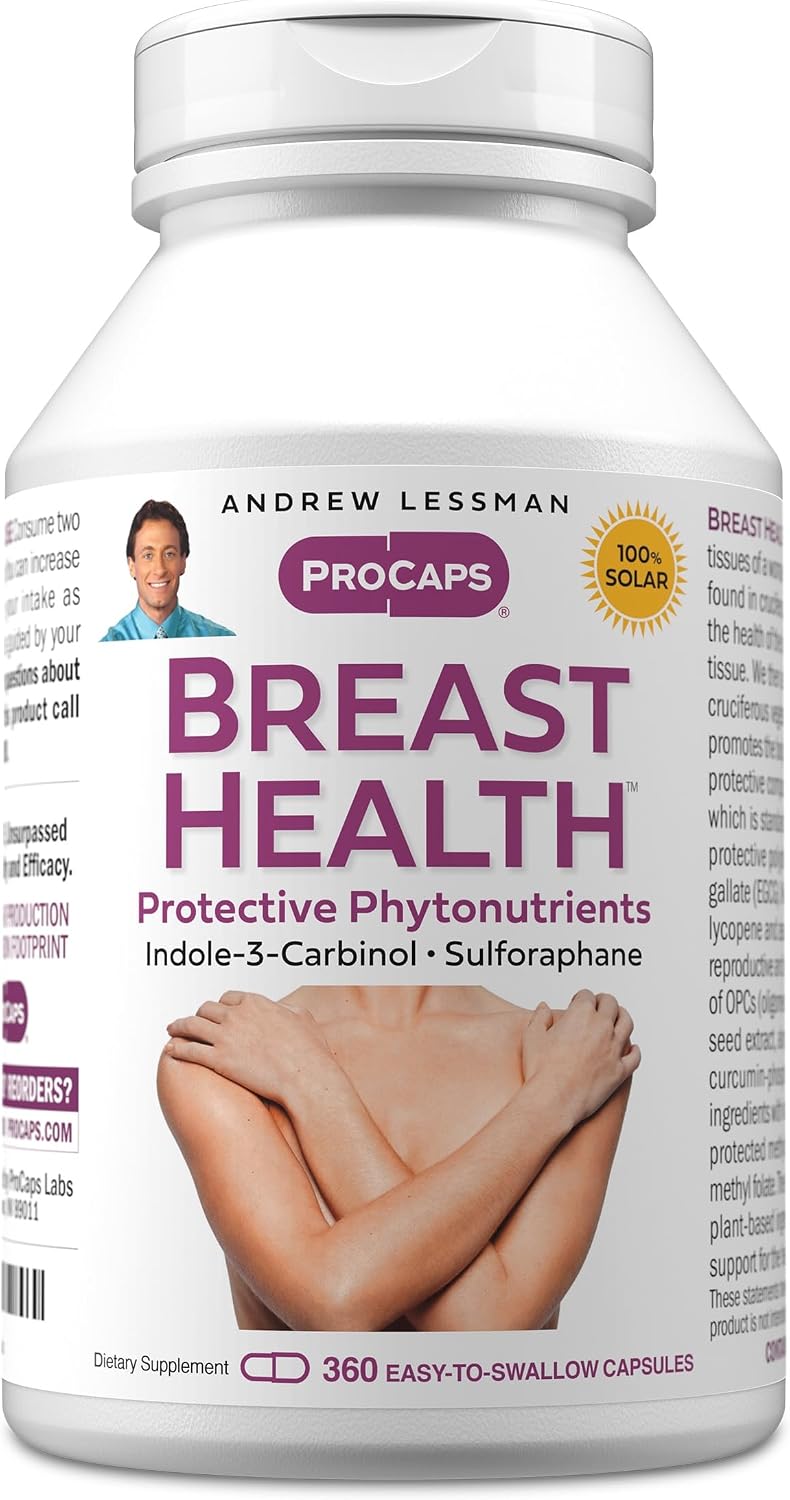 ANDREW LESSMAN Breast Health 30 Cápsulas - Compuestos Protectores para el Apoyo Natural del Tejido Mamario