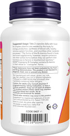 Now Supplements, Co-Enzyme B Complex con Ácido Alfa Lipoico y CoQ10, Salud Nutricional, 120 Cápsulas Veganas