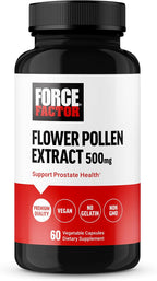 Force Factor Polen de Flores para la Próstata - Suplemento para la Salud Masculina, 500 mg, 60 Cápsulas Veganas