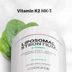 Codeage Liposomal Strontium - Estroncio Citrato, Vitamina K2 MK-7, 90 Cápsulas