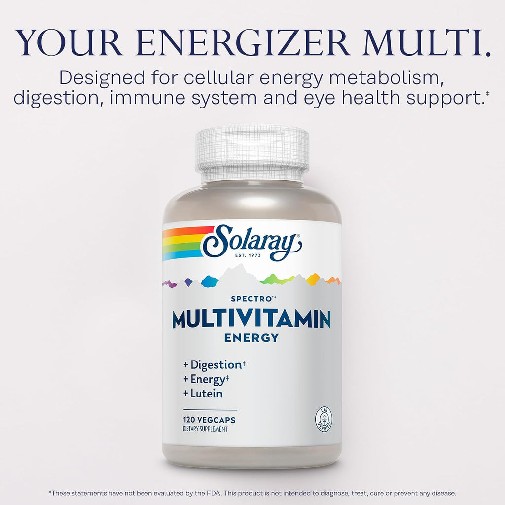 Solaray Spectro Energy Multivitamínico – 120 Cápsulas Veganas