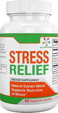 Spectra Vitamins Stress Relief - Suplemento para el estrés con Ashwagandha, L-Teanina y Manzanilla, 60 cápsulas