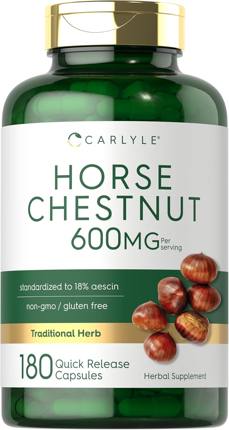 Carlyle Extracto de Castaño de Indias 600mg | 180 Cápsulas | Suplemento Herbal