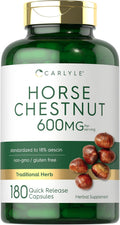 Carlyle Extracto de Castaño de Indias 600mg | 180 Cápsulas | Suplemento Herbal