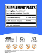 BulkSupplements SAM-e en Polvo - S-Adenosil-L-Metionina 400mg por Ración, 25g