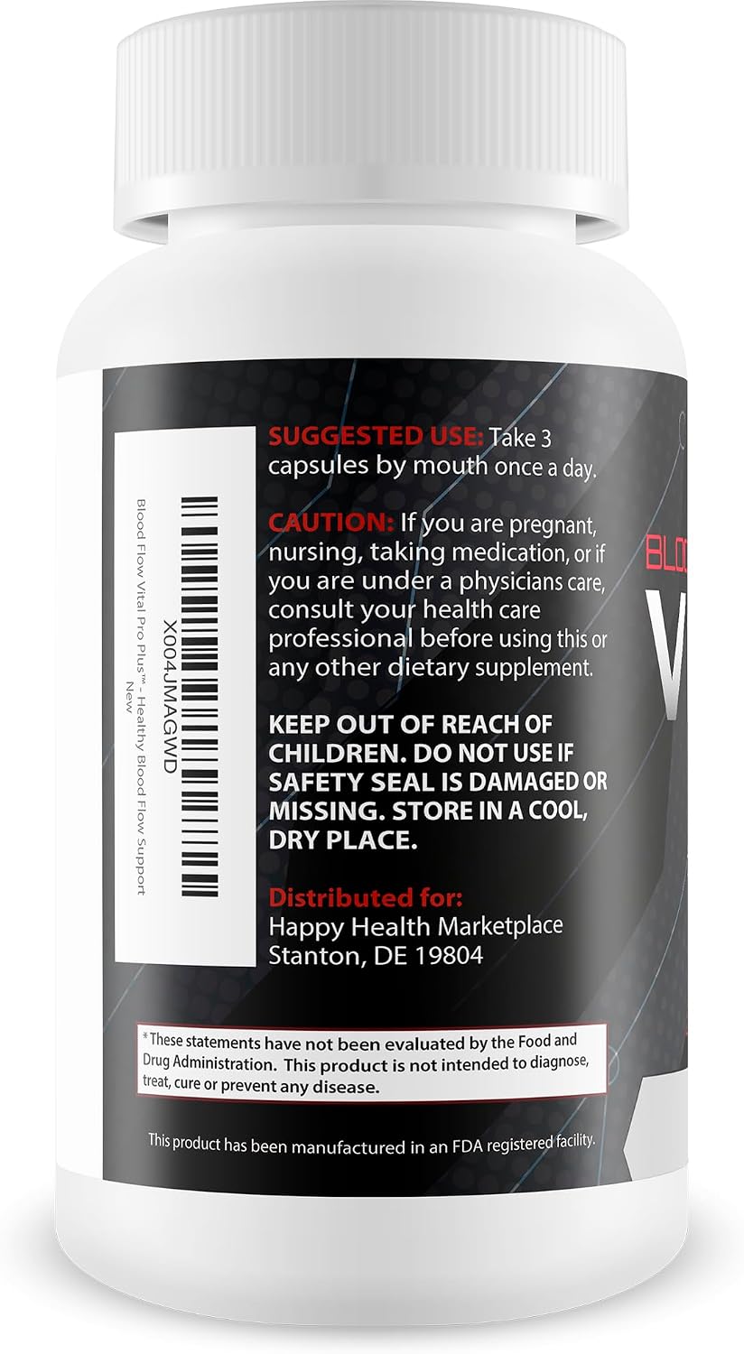 Blood Flow Vital Pro Plus - Fórmula Mejorada - Suplemento de Circulación para Hombres