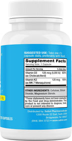 Safrel Vitamina D3 5000 UI + K2 MK-7 120 mcg, 120 Cápsulas