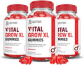 Justified Laboratories Vital Grow XL Gummies - 1000 mg de Vinagre de Manzana con Vitamina B12 y Folato - Pack de 3 (180 Gominolas) - Vegano y Sin Gluten