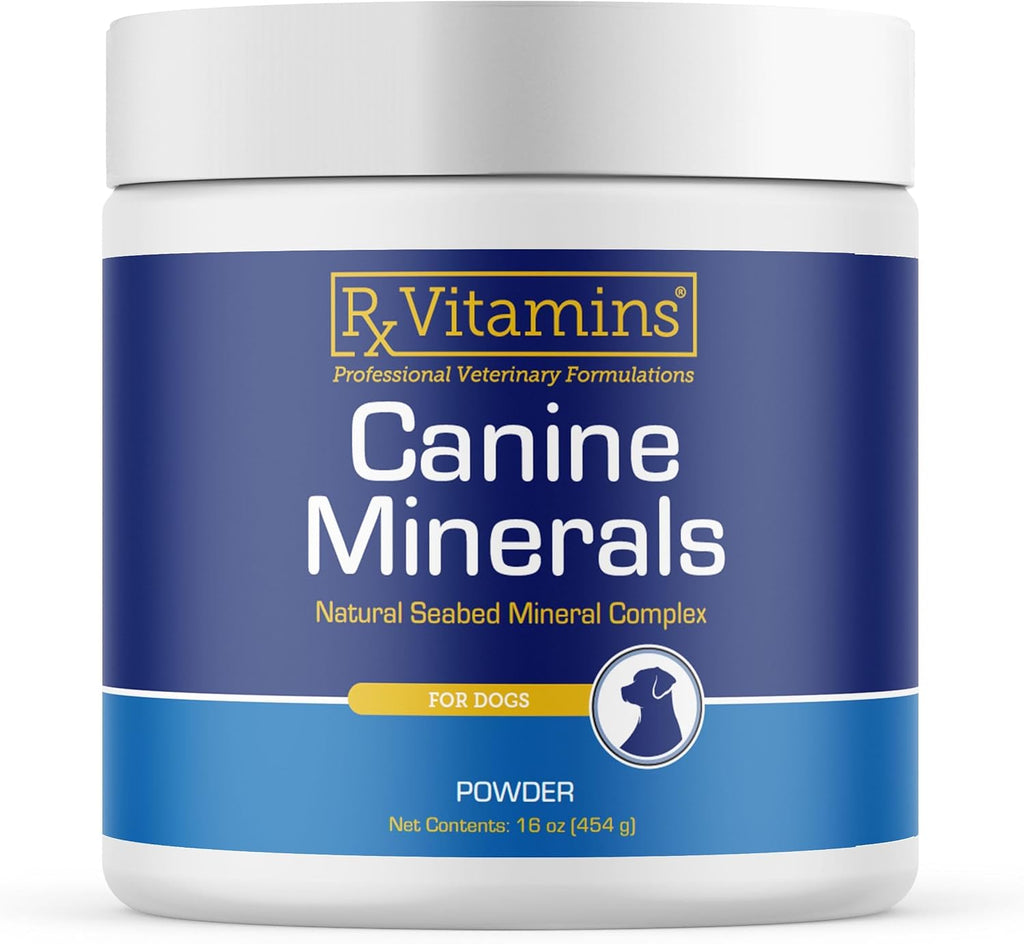 Rx Vitamins Canine Minerals - Minerales Esenciales para Perros - Calcio, Magnesio, Hierro - 454 g