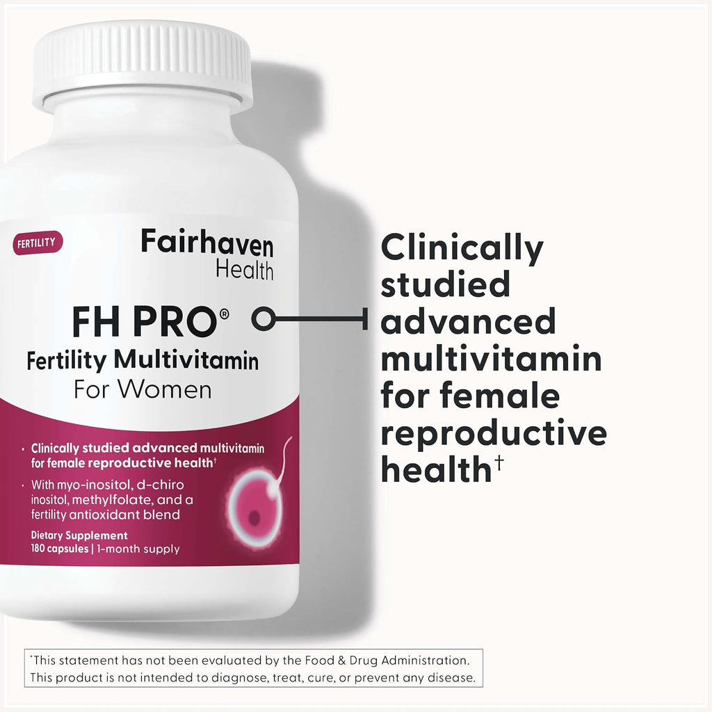 FH Pro para Mujeres - 180 Cápsulas - Suplemento de Fertilidad Femenina con Mioinositol, CoQ10 y Antioxidantes