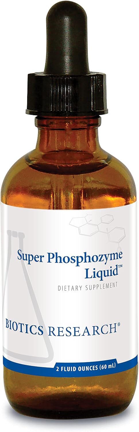 Biotics Research Super Phosphozyme Líquido – Fósforo Líquido, 40 mg/gota, 59 ml