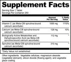 NutriBiotic Meta-C Tabletas de Vitamina C 1000 mg con Espirulina y Bioflavonoides, 250 comprimidos