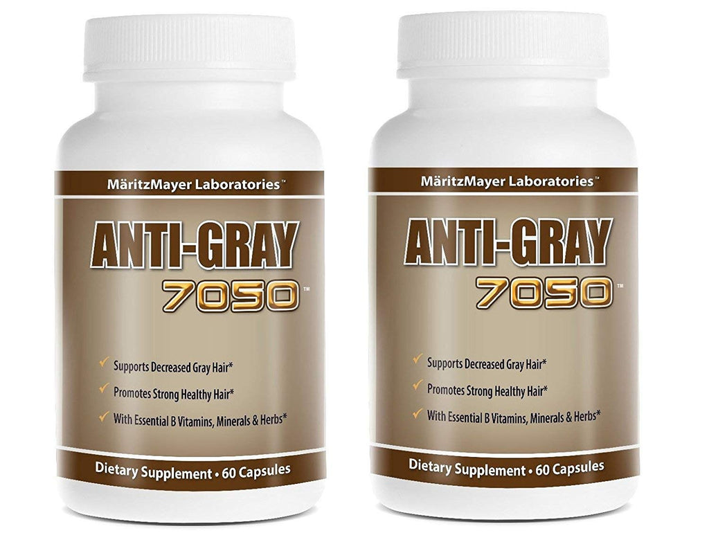 Anti-gray 7050 Hair 60 Cápsulas - Reduce las canas - Restaura el color natural del cabello - 1 frasco