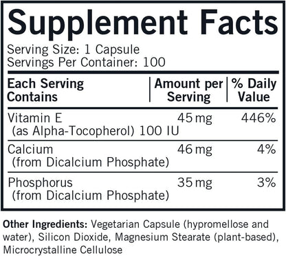 Kirkman Vitamina E 100 UI - Hipoalergénica - 100 Cápsulas Vegetales – Image 2