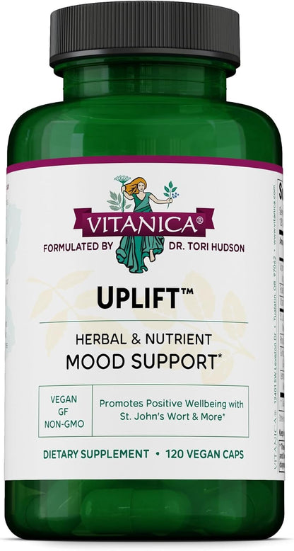 Vitanica Uplift - Apoyo para el Estado de Ánimo y Bienestar Emocional - 120 Cápsulas Veganas – Image 1