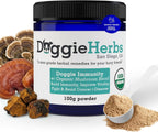 Doggie Herbs High Potency Immune Support – Fórmula de Cuidados Críticos con Setas Turkey Tail, Reishi y Hierbas TCM – Polvo Formulado por Doctor para Recuperación, Vitalidad y Salud Celular – 100g