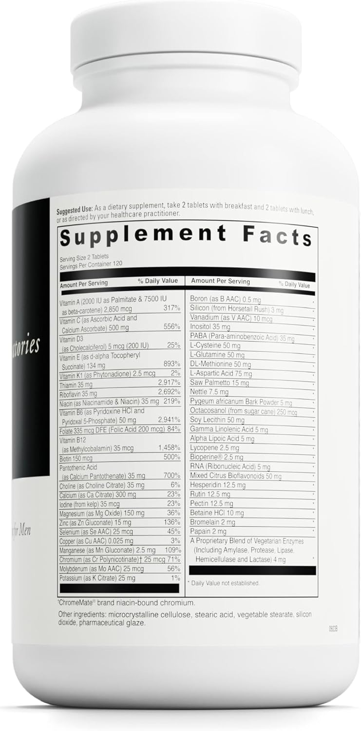 DAVINCI Labs Spectra Man - Complemento alimenticio para hombres con vitaminas, minerales, aminoácidos y hierbas - 240 comprimidos