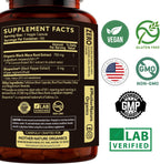 MNO Maca Negra Orgánica 750mg + BioPerine, 180 Cápsulas