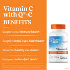 Doctor's Best Vitamina C 1000 mg - Ácido Ascórbico Q-C - 120 Cápsulas Veganas - No Transgénico, Sin Gluten, Sin Soja