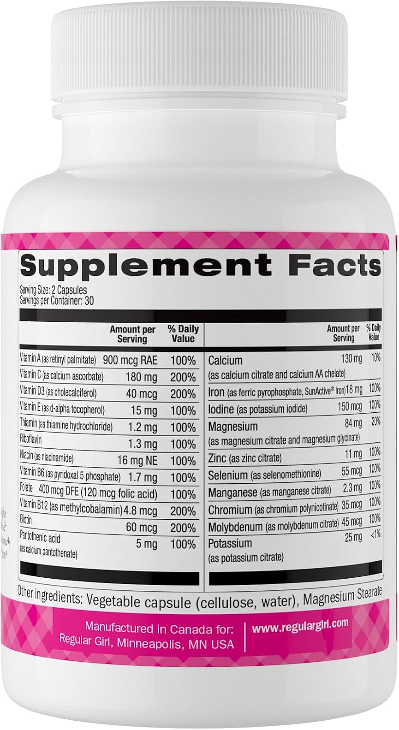 Regular Girl, Multivitamínico para Mujeres, 60 Cápsulas