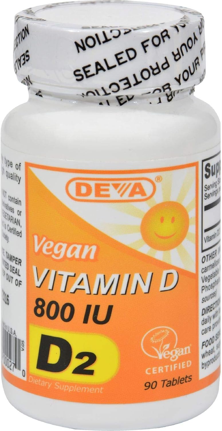 Deva Vegan Vitamins Vitamina D 800 UI - 90 Comprimidos Veganos