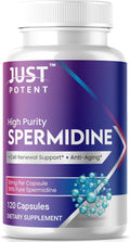 Just Potent Espermidina de Alta Pureza (99%) - 120 Cápsulas, 10 mg por Cápsula