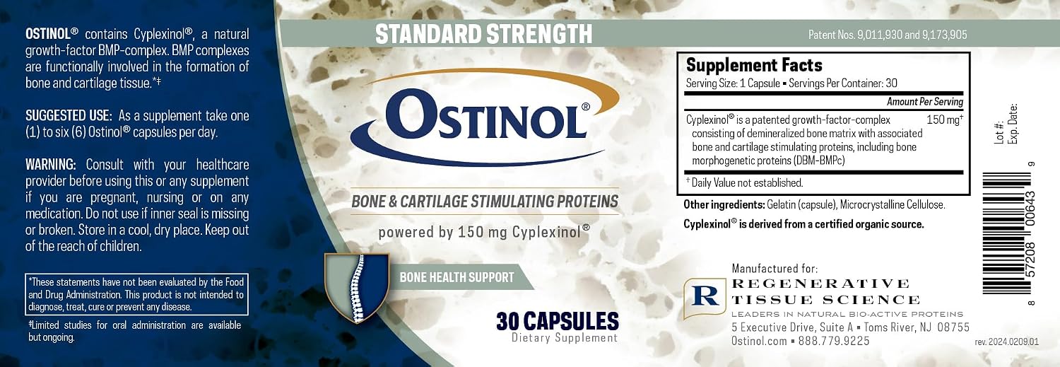 Ostinol Standard 150mg – Complejo Bioactivo de Proteínas para Huesos y Articulaciones