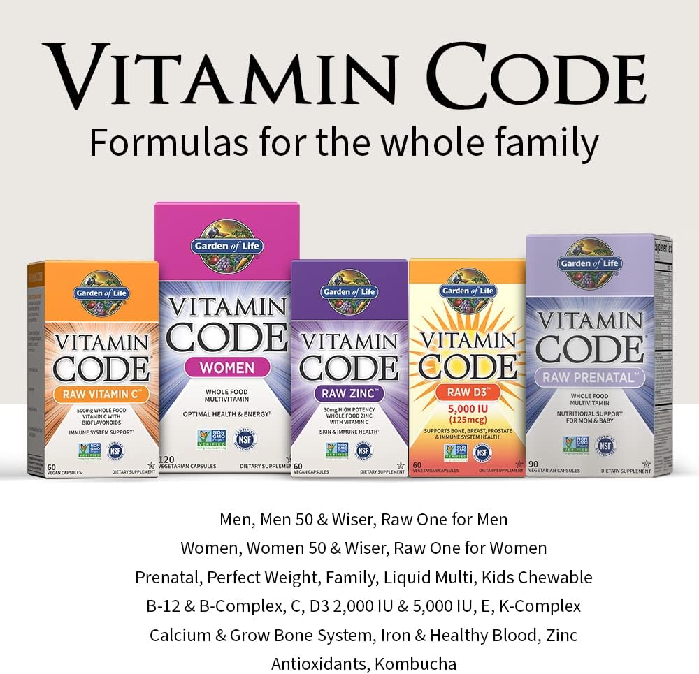 Garden of Life Vitamin Code Family Multi - Multivitamínico Familiar (120 Cápsulas Vegetales)