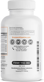 Bronson Complejo B con Vitamina C - 360 Cápsulas Vegetarianas | Apoyo Energético e Inmunitario