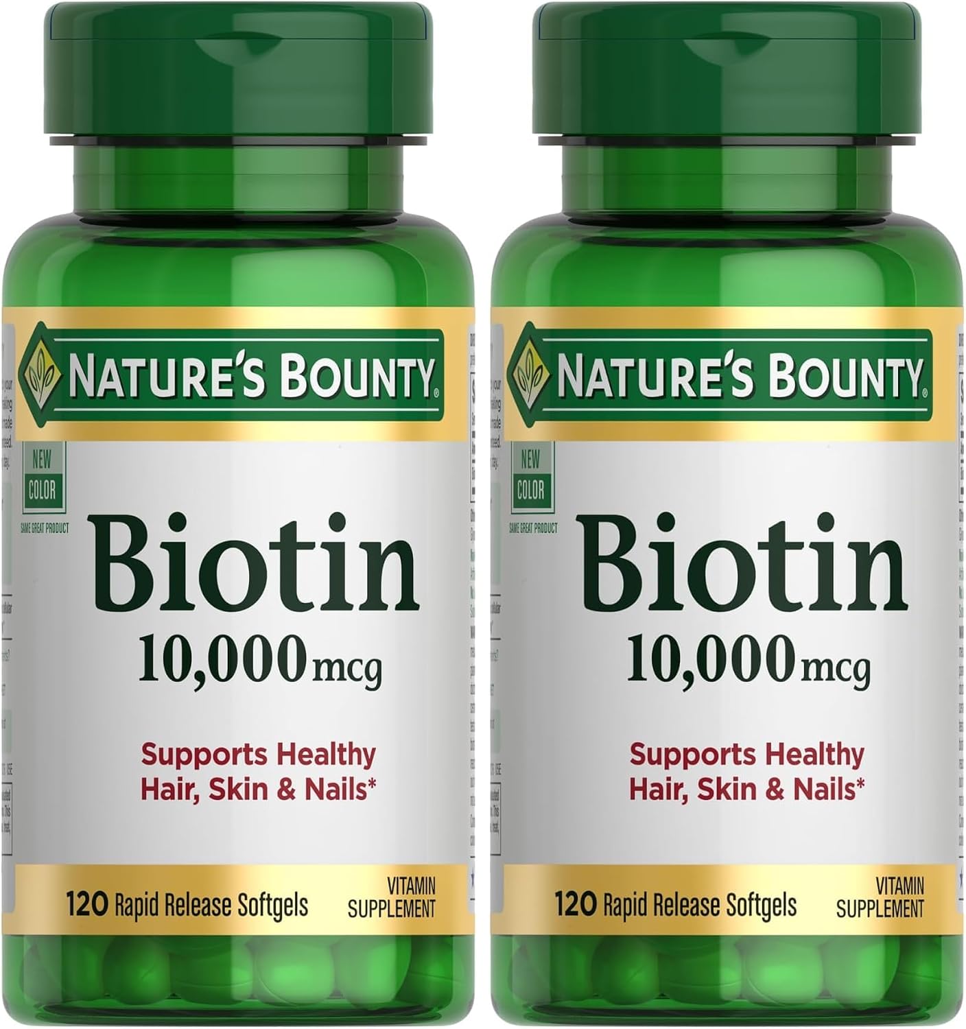 Nature's Bounty Biotina 10.000 mcg, 250 Cápsulas Blandas de Liberación Rápida