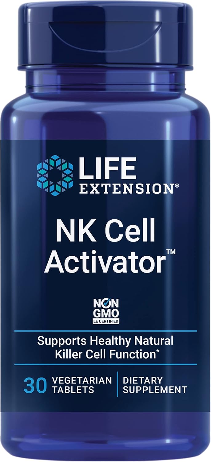 Life Extension NK Cell Activator™, Immune Support, NK Cell Activity, Enzymatically Modified Rice Bran, Non-GMO, Vegetarian, 30 Tablets