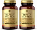 Solgar Biotina 1000 mcg - Paquete de 2 unidades de 250 cápsulas vegetales