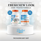 Doctor's Best Folato Activo con Quatrefolic 400 mcg, 90 cápsulas