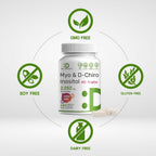 Myo-Inositol & D-Chiro Inositol 40:1 | 2,050mg por ración | 240 Cápsulas Veganas con Folato, Vitamina D3 y Vitex