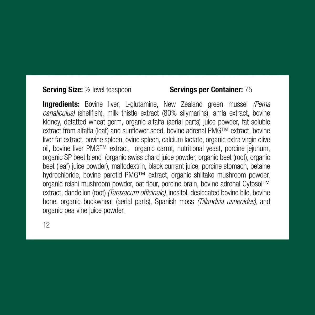 Standard Process Canine Dermal Support - Suplemento para la piel y glándulas suprarrenales para perros - 125 g – Image 2