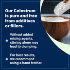 Bovine Colostrum Powder Supplement (3000mg + 40% IgG + No Fillers) - Unflavored - Grass Fed - 60 Servings
