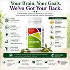 McCord BrainHealth Complemento Cerebral con Olivamine, Vitaminas D3, B6, B12, Rhodiola Rosea, Magnesio y Taurina