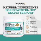 WINPRO Probiótico en Polvo para Perros - Complemento con Plasma, Prebióticos y Probióticos, 60 Dosis