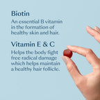 eSalon Biotin Hair Gummies - Gominolas de Biotina, Multivitamínico, Sabor Cereza, 60 Unidades (30 Días)