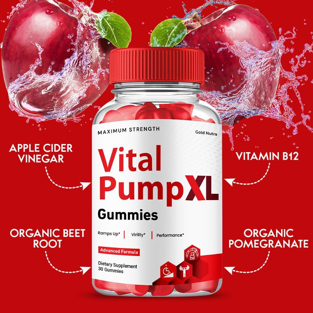 Vital Pump XL Gummies - Suplemento de Alto Rendimiento, Fórmula 100% Natural (2 Envases)
