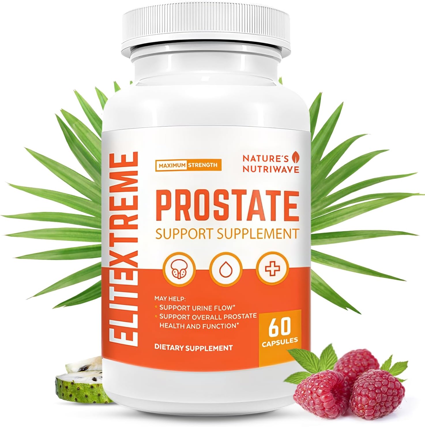 EliteXtreme – Saw Palmetto, Plant Sterols & Zinc – 60 Cápsulas, 3 Meses de Suministro