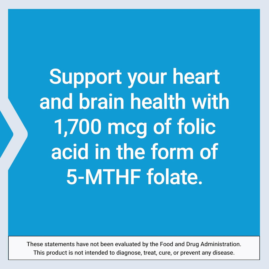 Life Extension Folato Optimizado - L-metilfolato - 1700 mcg DFE, 100 Comprimidos Vegetarianos