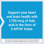 Life Extension Folato Optimizado - L-metilfolato - 1700 mcg DFE, 100 Comprimidos Vegetarianos