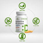 Complejo B Bioactivo con Vitaminas Metiladas y Vitamina C - 240 Cápsulas Veganas