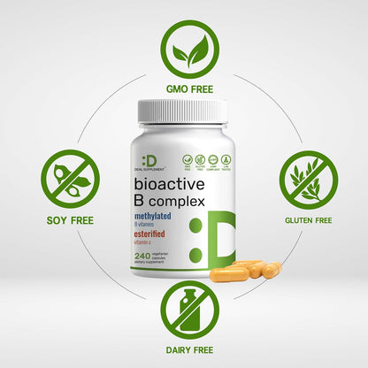 Complejo B Bioactivo con Vitaminas Metiladas y Vitamina C - 240 Cápsulas Veganas – Image 3