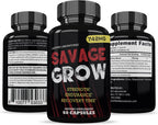 Savage Grow 742MG Fórmula Avanzada para la Salud Masculina (3 Paquetes, 180 Cápsulas)