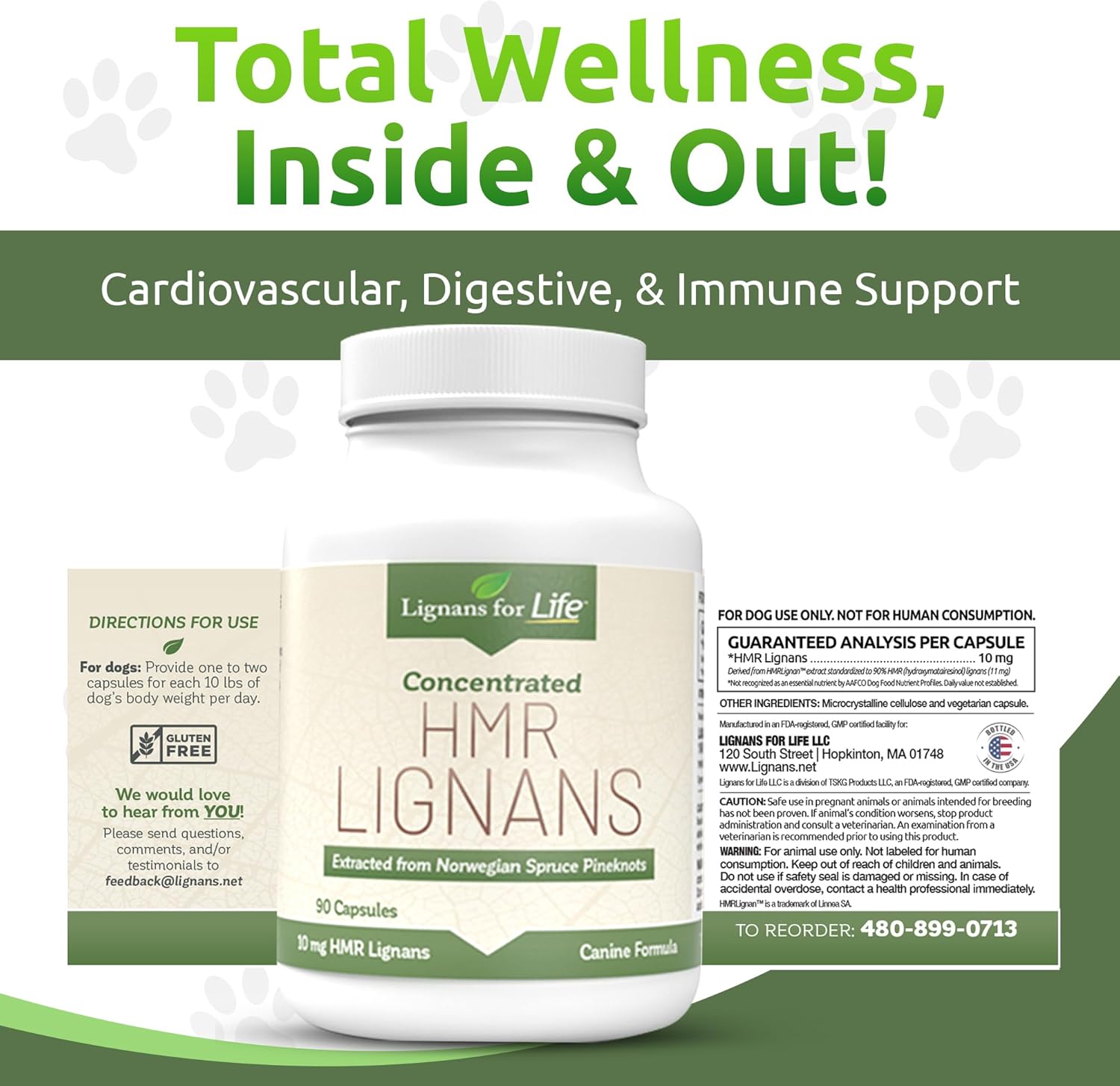 HMR Lignans 10 mg Cápsulas - Multivitamínico para Perros