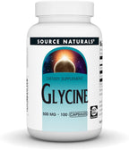 Source Naturals Glicina, Complemento Alimenticio - 500 mg - 100 Cápsulas