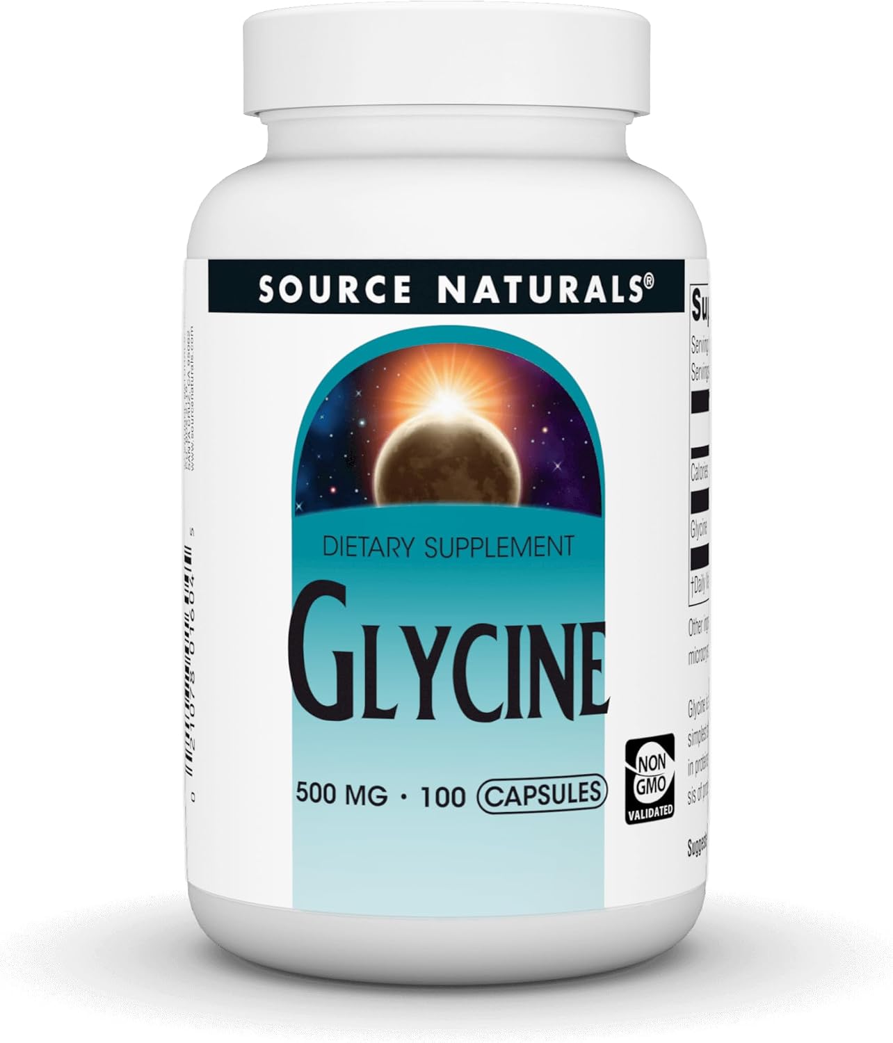 Source Naturals Glicina, Complemento Alimenticio - 500 mg - 100 Cápsulas