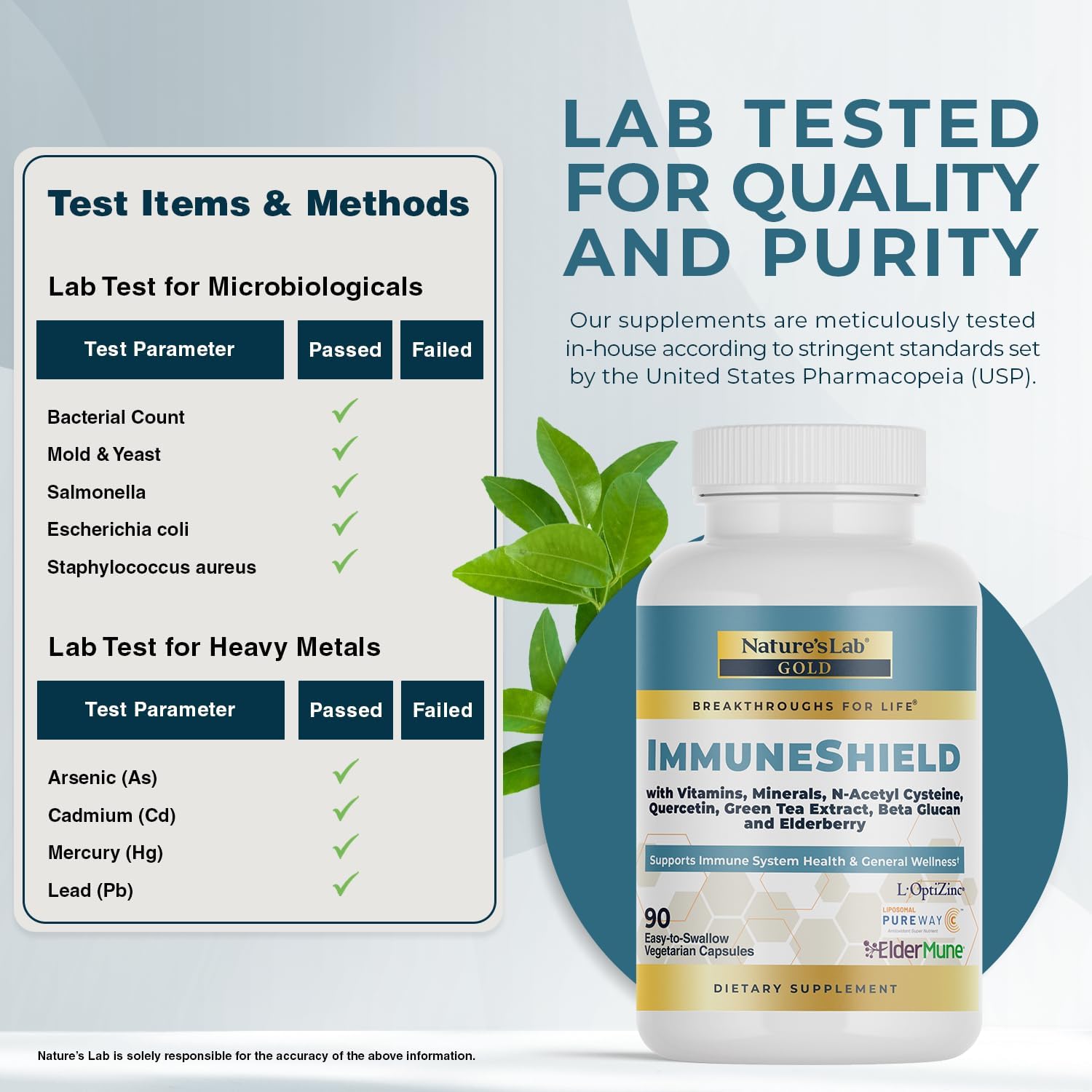 Nature's Lab Gold ImmuneShield - 90 Cápsulas (30 Días) - Apoyo Inmunitario